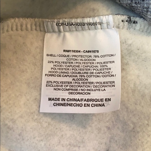 💖MEGA SALE💖 CONVERSE SWEATSHIRT MIXED MEDIA ZIP Grey Men's Size 10017907-A01 - Picture 6 of 6